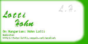 lotti hohn business card